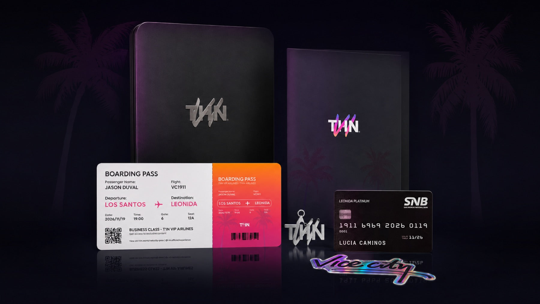 Le coffret collector THN VI : boarding pass, carte, porte-clés et sticker