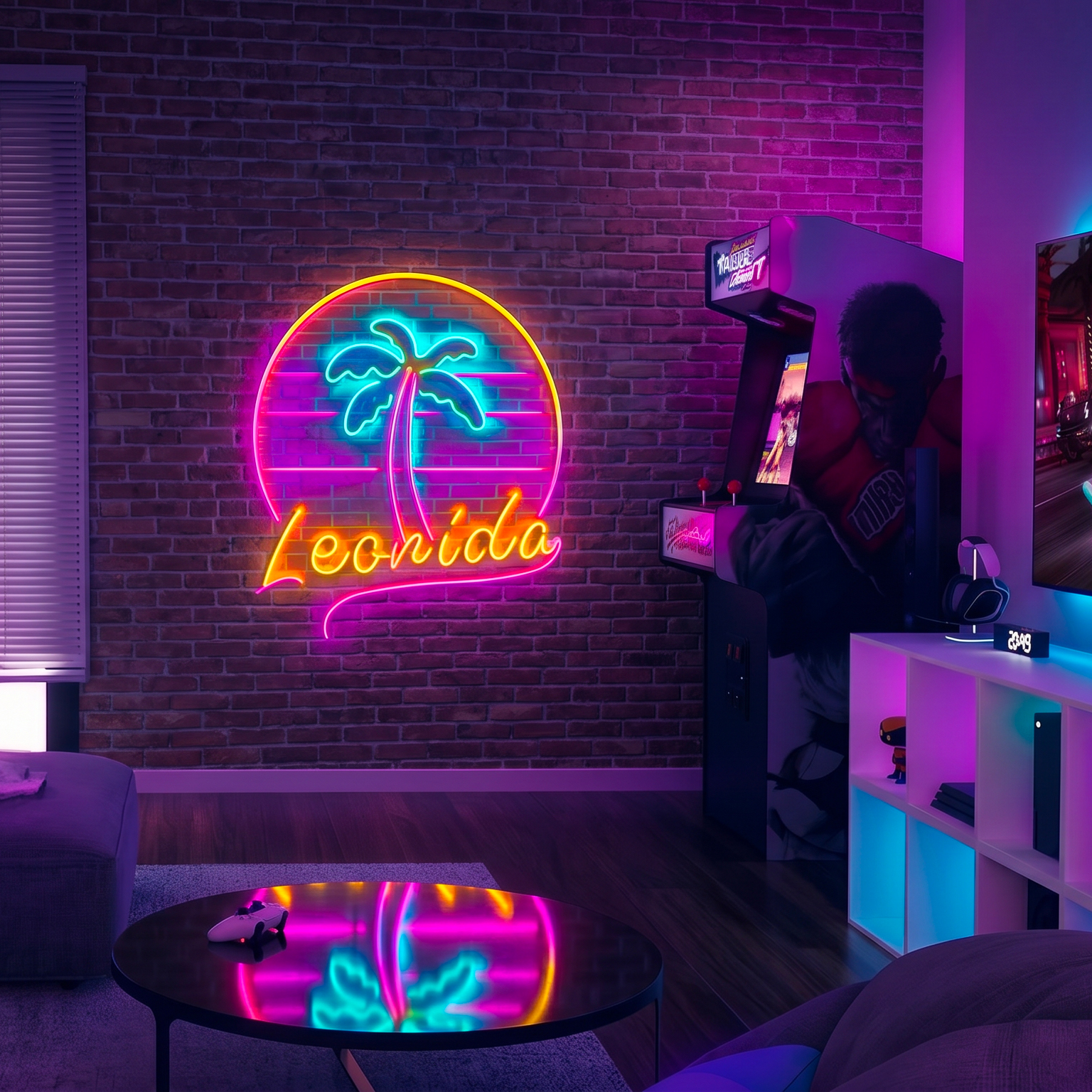 Leonida Palm LED neon at home